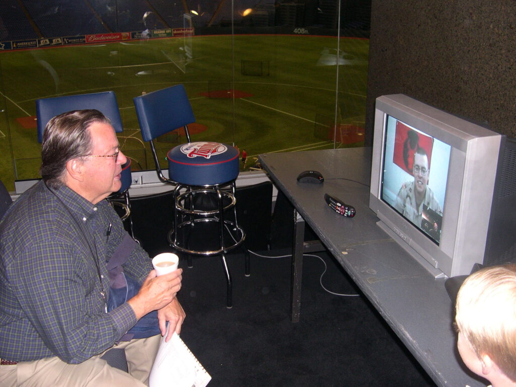 Touch 'em all, John Gordon, Minnesota Twins game-day announcer at the time.