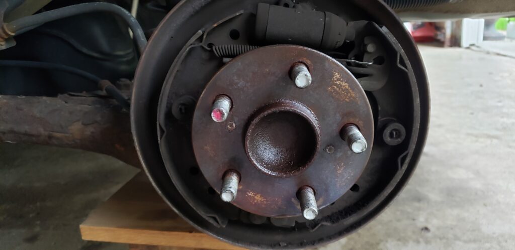 DIY attempt with a left rear brake drum