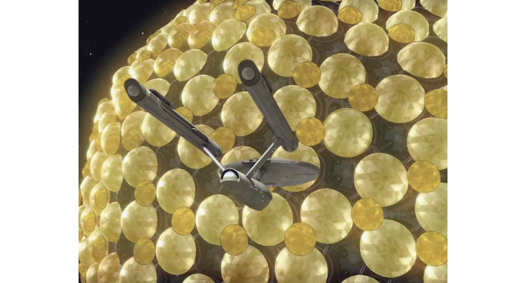 In the Star Trek episode, "The Corbormite Maneuver," a huge First Federation ship dwarfs the Enterprise. That image burned into my brain.