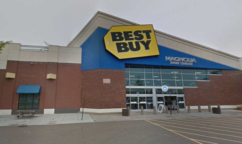 The Best Buy store near Dave's home.