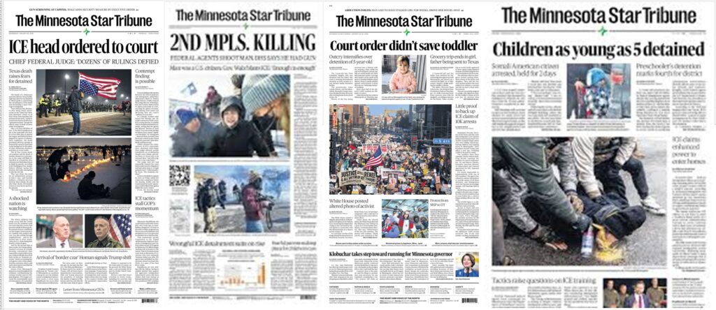 A few headlines about armed and masked thugs from  the United States Department of Homeland Security causing chaos in Minneapolis.