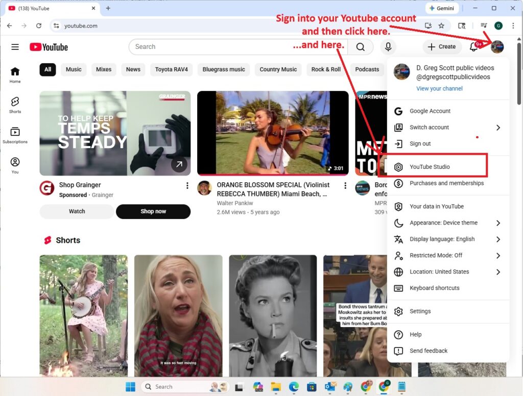 A simple livestream. From YouTube, go live on on your computer. This works in a pinch, but there are better free options.